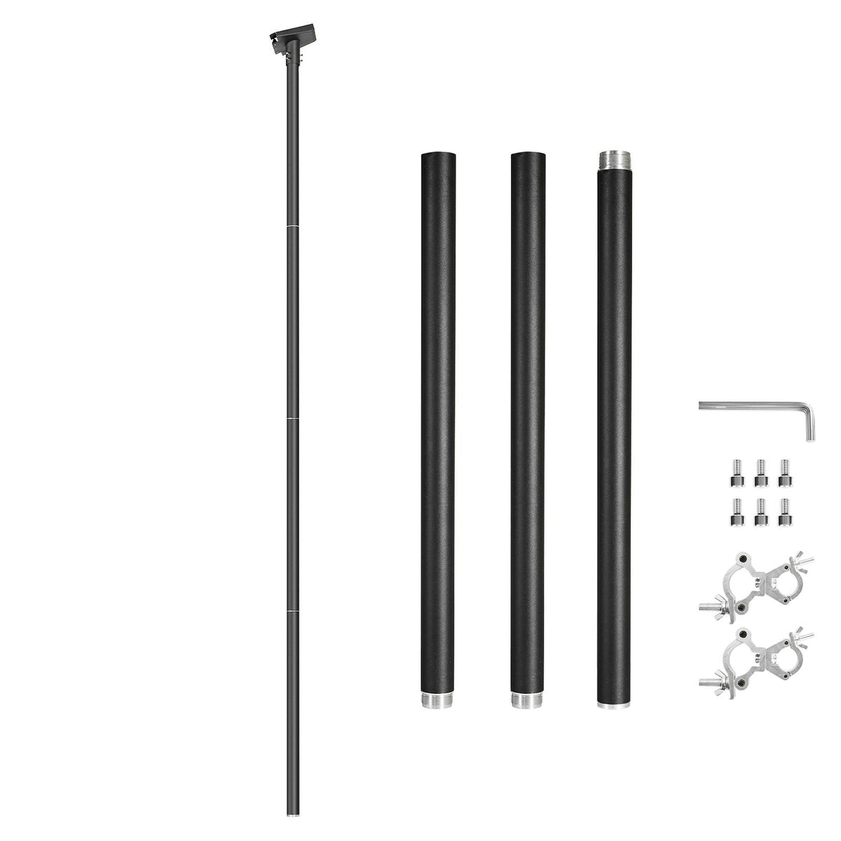 Starlink RV Ladder Mount, 360°Adjustable Angle Mounting Standard Gen 3 Pipe Kit, Heavy-Duty Steel Extra Long Starlink RV Ladder Adapter, Compatible with Gen3 and V3, Easy to Assembly, Black