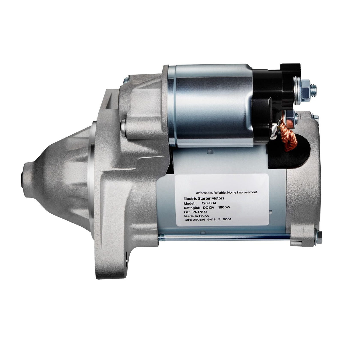 Starter 17841, Starter Motor Replacement Compatible with Pontiac Vibe L4 1.8L 2003-2008, Toyota Corolla/Matrix L4 1.8L 2003-2008, OEM 19338656 28100-22090 88864512 2800330 N17841 SND0295 SR3282X
