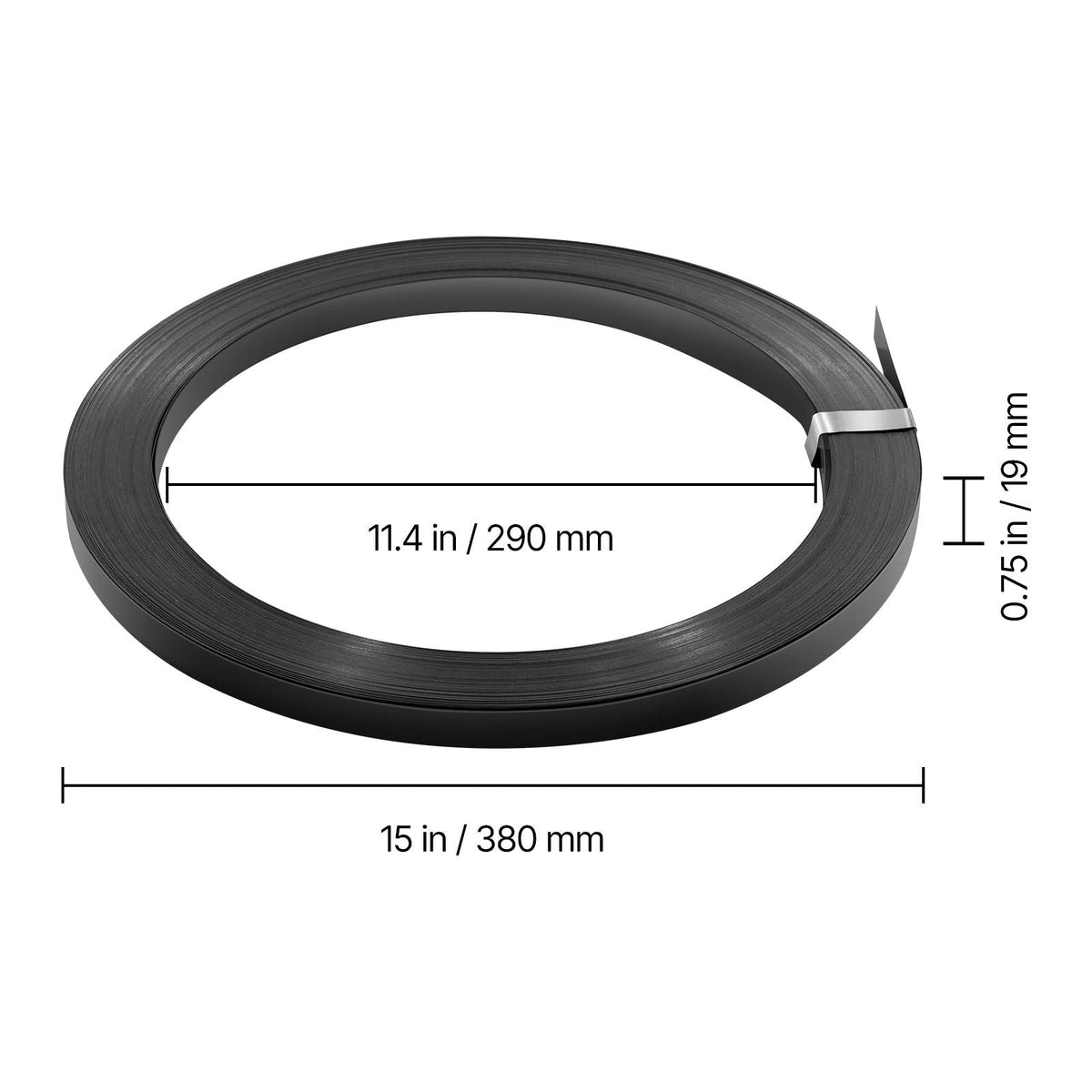 Steel Strapping Coil, 3/4 in x 0.02 in x 300 ft, Metal Strapping Banding Roll Withstands Harsh Environment, 1710 lbs Break Strength, Heavy Duty Banding Pallet Strap Coil for Pallet Packing