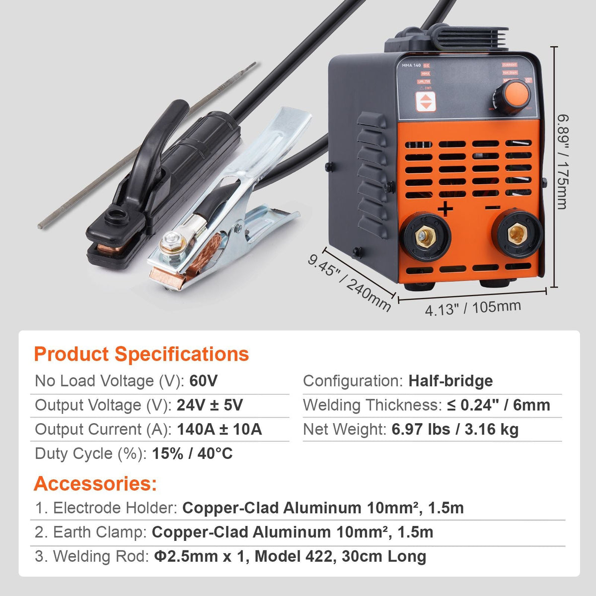 Stick Welder, 140A ARC/Lift TIG 2-IN-1 Welding Machine with IGBT Inverter 110V/220V Portable MMA Welder Machine with Hot Start, Arc force and Anti-Stick