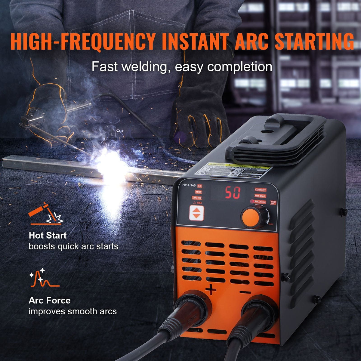 Stick Welder, 140A ARC/Lift TIG 2-IN-1 Welding Machine with IGBT Inverter 110V/220V Portable MMA Welder Machine with Hot Start, Arc force and Anti-Stick