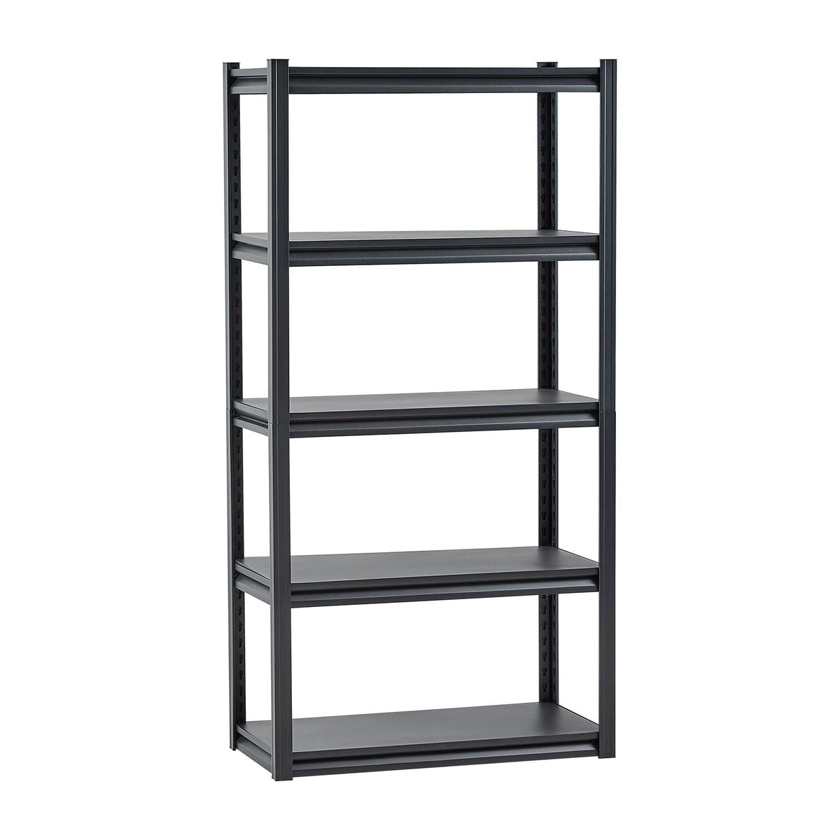 Storage Shelves, 2000 lbs, 5 Tier Garage Storage Shelving, 16" D x 32" W x 63" H Adjustable Metal Shelves for Garage Shelves Utility Rack Shelf, Ideal for Kitchen, Warehouse, Basement, Black