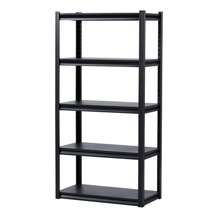 Storage Shelves, 2000 lbs, 5 Tier Garage Storage Shelving, 16" D x 32" W x 63" H Adjustable Metal Shelves for Garage Shelves Utility Rack Shelf, Ideal for Kitchen, Warehouse, Basement, Black