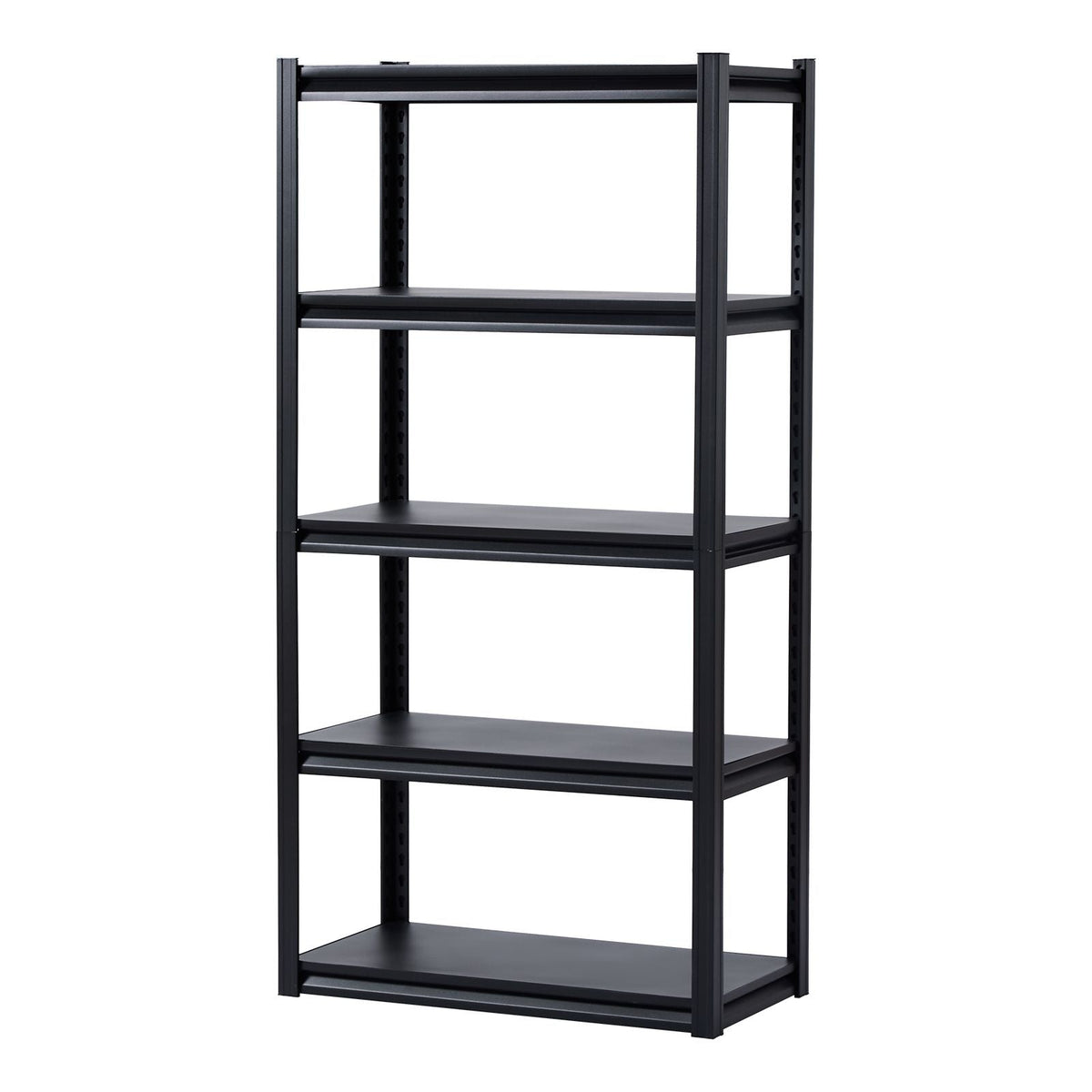 Storage Shelves, 2000 lbs, 5 Tier Garage Storage Shelving, 16" D x 32" W x 63" H Adjustable Metal Shelves for Garage Shelves Utility Rack Shelf, Ideal for Kitchen, Warehouse, Basement, Black