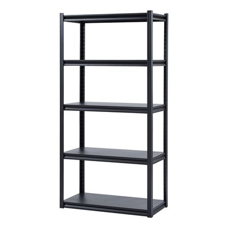 Storage Shelves, 2000 lbs, 5 Tier Garage Storage Shelving, 18" D x 36" W x 72" H Adjustable Metal Shelves for Garage Shelves Utility Rack Shelf, Ideal for Kitchen, Warehouse, Basement, Black