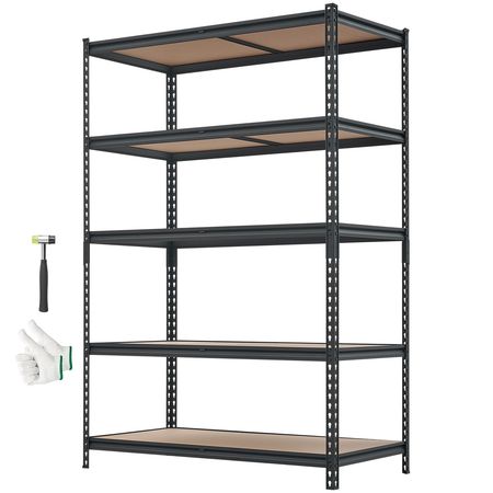 Storage Shelves, 5-Tier Adjustable, 3000 lbs Capacity, Heavy Duty Garage Storage Shelving Unit, Metal Utility Rack Shelf, for Garage Workshop Warehouse Basement, 48.35" W x 24.37" D x 71.38" H