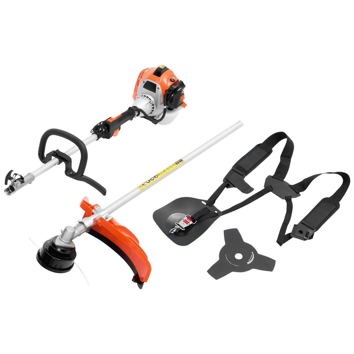 String Trimmer, 25.2CC 2-Stroke, Gas Powered Weed Wacker, 16.9" Cordless Grass Trimmer, Multi-Functional Lawn Edger with Shoulder Strap & 3T Blade, Weed Eater for Quick Grass Cleaning