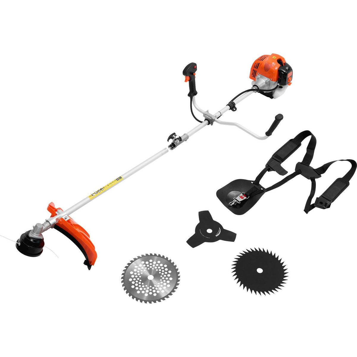 String Trimmer, 42.7CC 2-Stroke, Gas Powered Weed Wacker, 16.9" Cordless Grass Trimmer, Multi-Functional Lawn Edger with Shoulder Strap & 3T Blade, Weed Eater for Quick Grass Cleaning