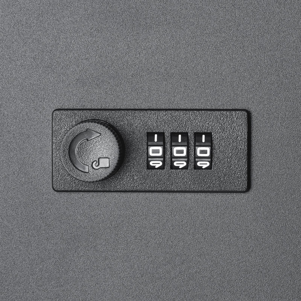 Sturdy Metal Key Locker, Combo Lock, Mountable on Wall, 12'', Charcoal Gray, Ensures Safe Keeping of Mail and Keys