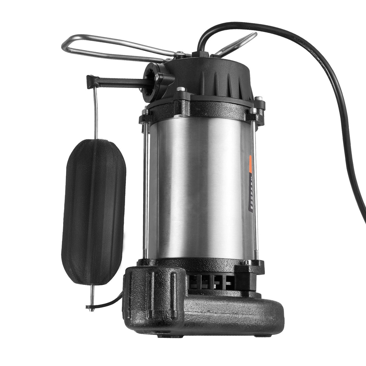 Submersible Sewage Pump, 0.5HP 4188GPH, Cast Iron Sewage Water Pump with 24 ft Lift 10 ft Power Cord and Automatic Float Switch, Stainless Steel for Clean Flooded Basement Yard Farm Sewer