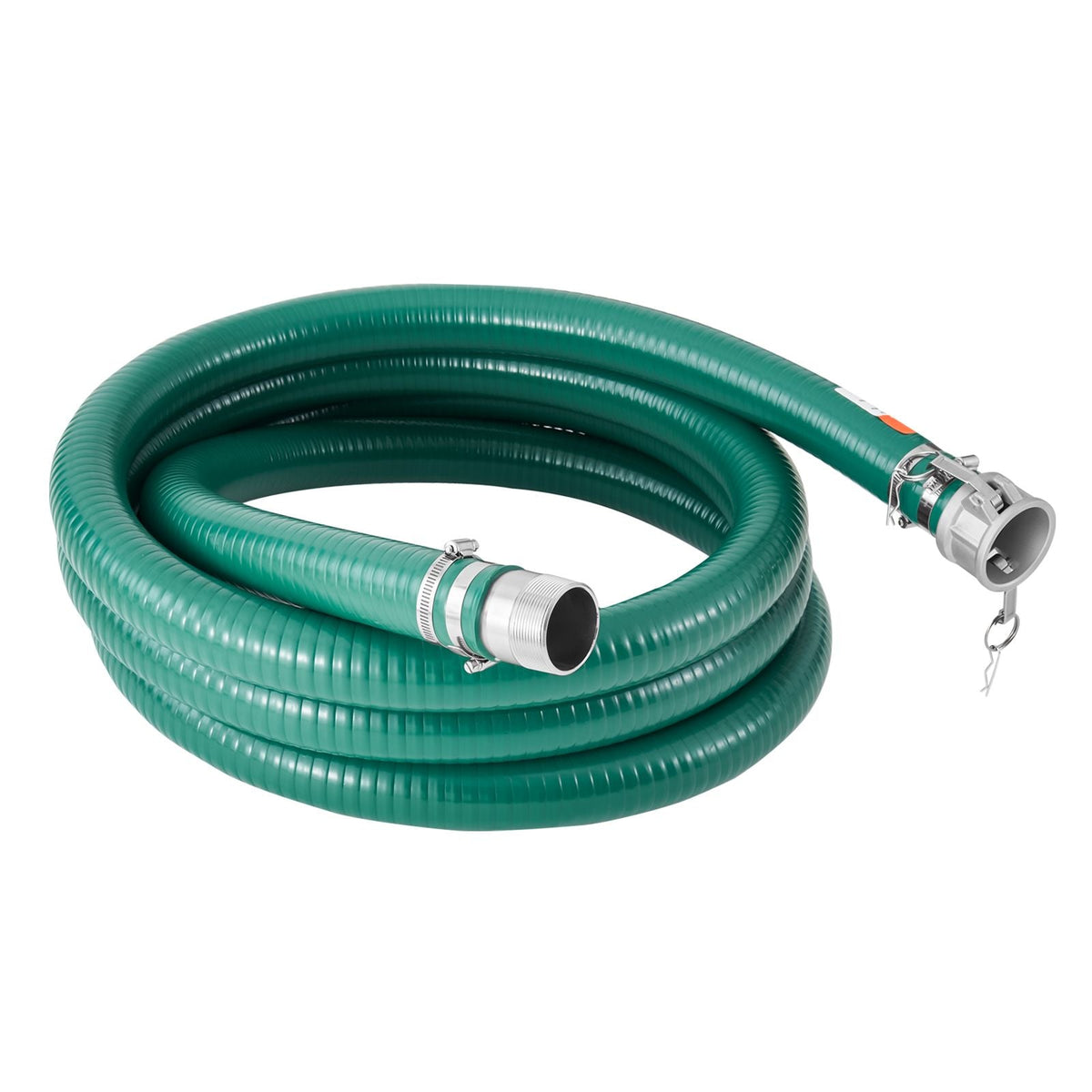 Suction Hose Kit for Water Pump, with 2 in x 50 ft Blue Backwash Hose, 20 ft Green Suction Hose, and Steel Round Hole Strainer, Camlocks, Clamps, Cam & Groove Adapter, for Multiple Purposes