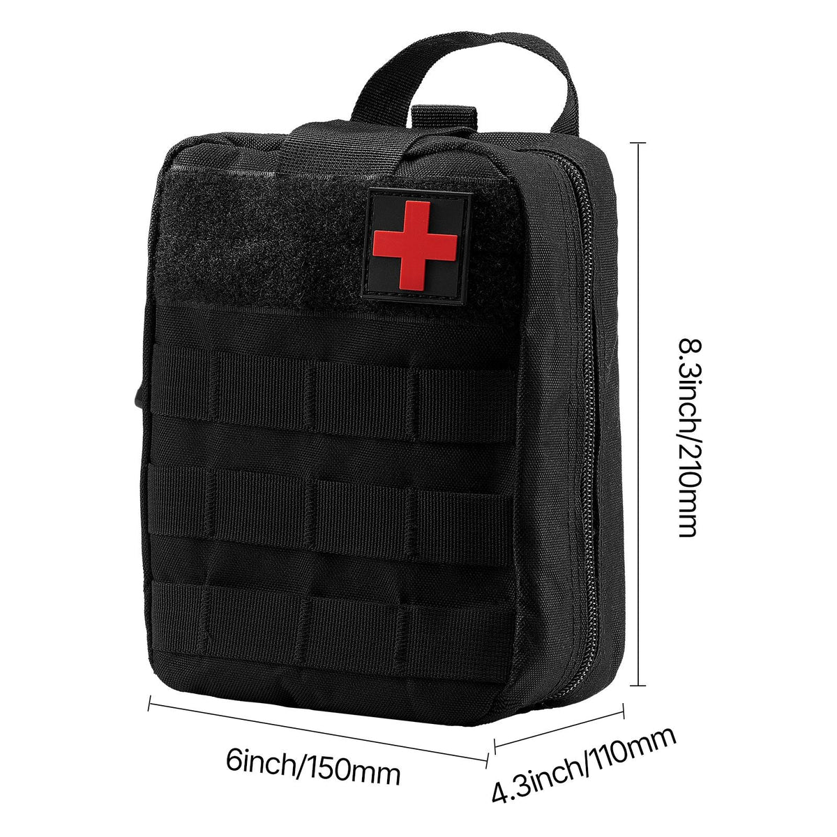 Survival First Aid Kit, 250 Pieces, 600D Nylon Trauma First Aid Bag, Survival Gear and Equipment, Emergency Kits, for Men Women Camping, Boat, Earthquake, Hiking, Hunting, and Outdoor Adventure
