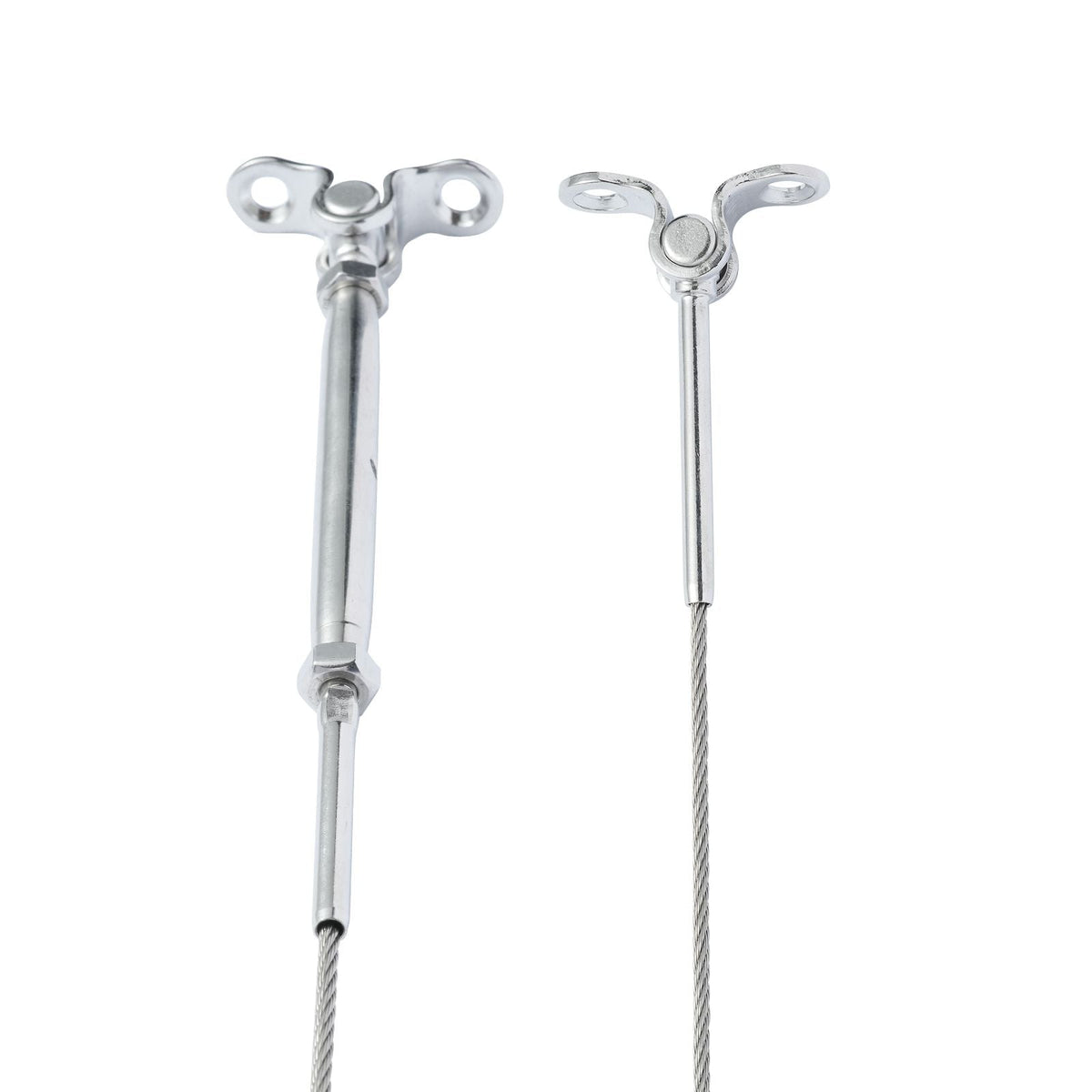 T316 Stainless Steel Adjustable Angle 1/8" Cable Railing Kit/Hardware for Wood Post, Marine Grade for 1/8"Wire Rope,0-180-Degree Angle & Easy Installation, Silver (20 Pack)