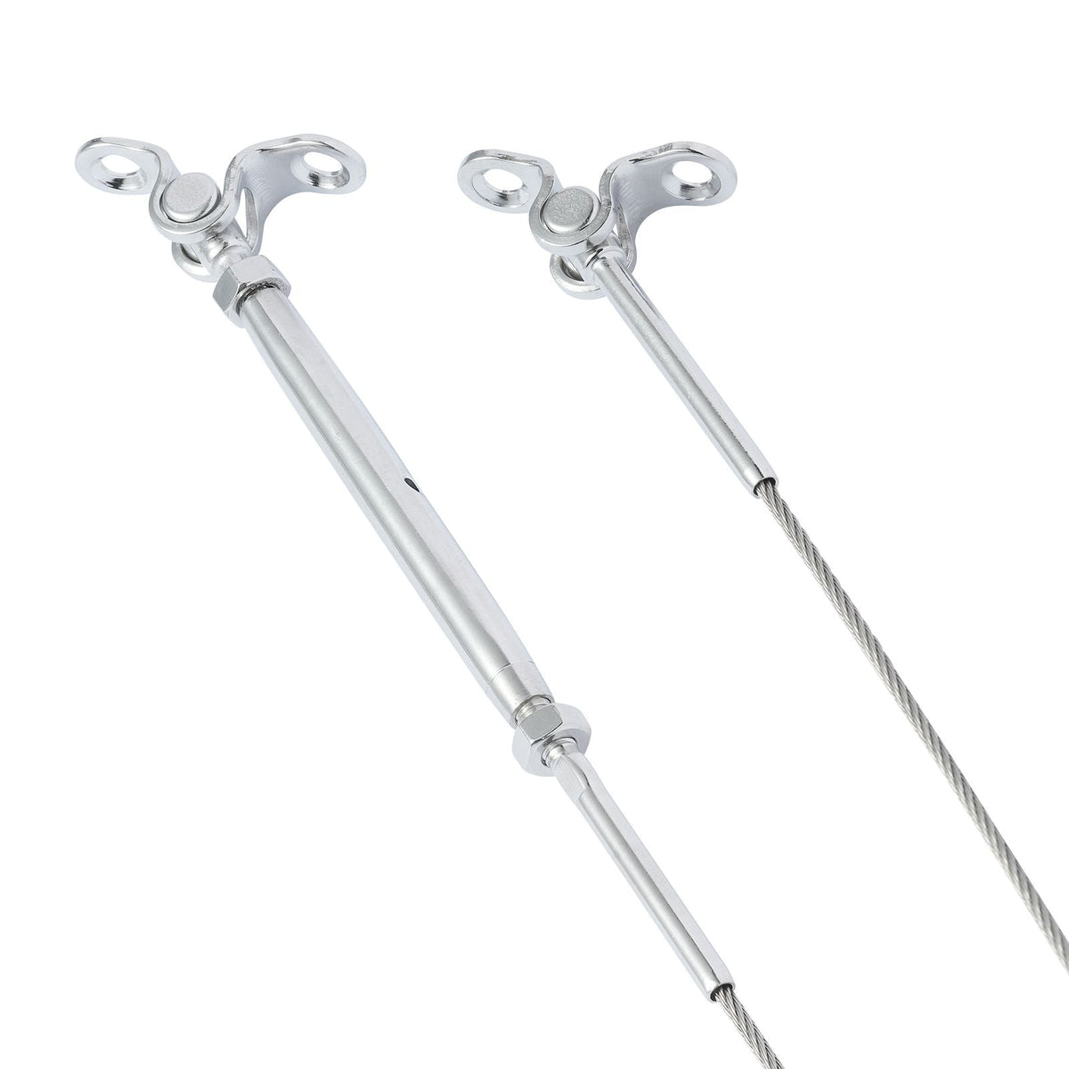 T316 Stainless Steel Adjustable Angle 1/8" Cable Railing Kit/Hardware for Wood Post, Marine Grade for 1/8"Wire Rope,0-180-Degree Angle & Easy Installation, Silver (20 Pack)