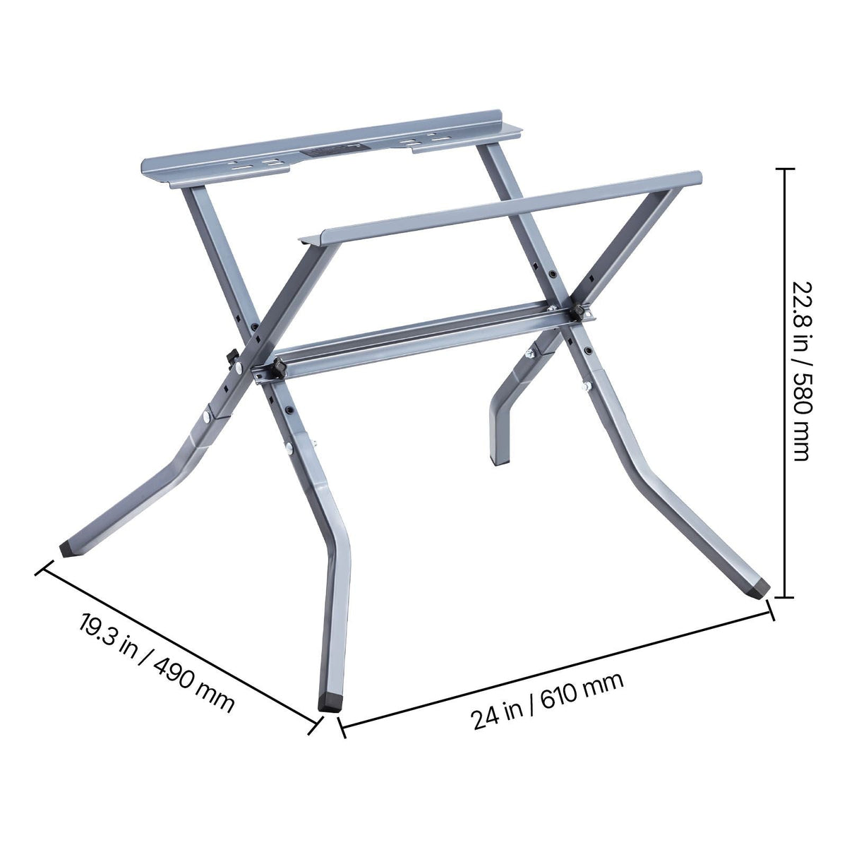 Table Saw Folding Stand, 350 lbs / 158.76 kg Load Capacity, Portable Compact Table Saw Stand, Heavy Duty Construction, Easy Storage, Foldable Design, Universal for Most Brands of Table Saws