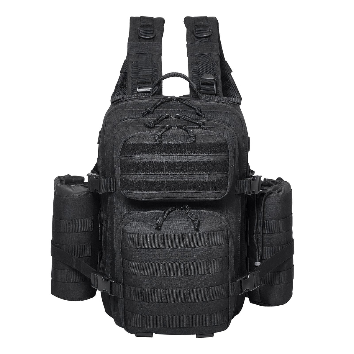 Tactical Backpack, 25L Military Tactical Backpack with Molle Design & 3 Compartments, Army Assault Pack Bag for Men and Women, Range Gear Backpack for Outdoor Adventure, Hiking, Hunting, Black