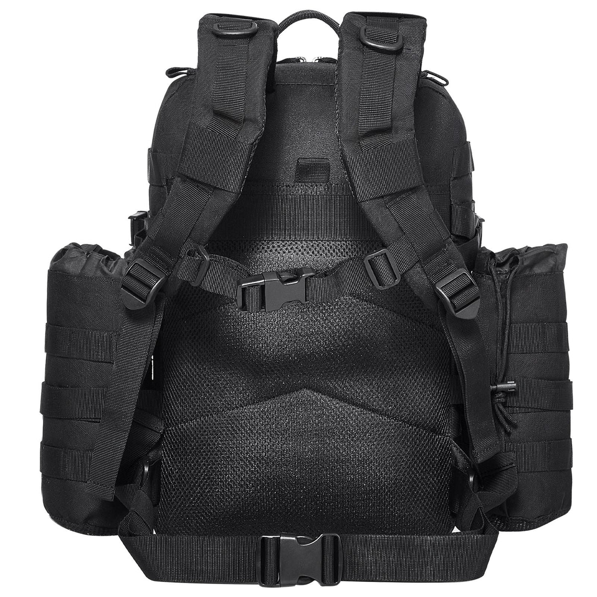 Tactical Backpack, 25L Military Tactical Backpack with Molle Design & 3 Compartments, Army Assault Pack Bag for Men and Women, Range Gear Backpack for Outdoor Adventure, Hiking, Hunting, Black