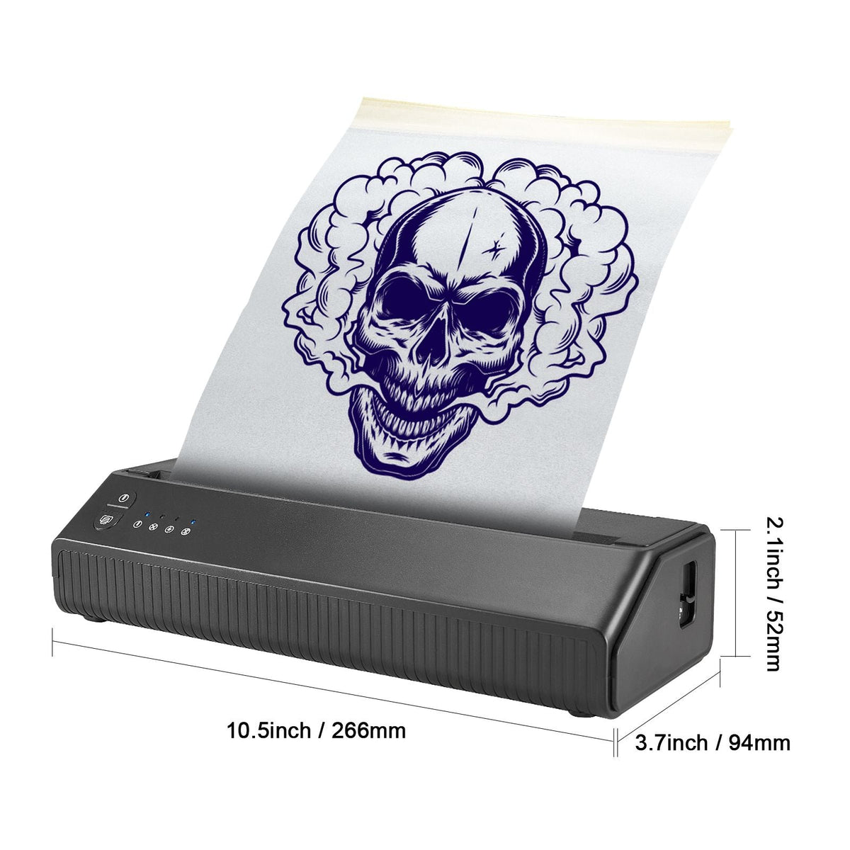 Tattoo Stencil Printer, Wireless Bluetooth Tattoo Printer Transfer Stencil Machine with 10Pcs Transfer Paper, Compatible for iOS&Android Phone, iPad&PC (with Storage Bag)