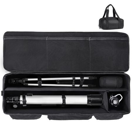 Telescope Case, 40.7", Telescope Large Storage Bag with Fixed Buckles, Multi-Pocket & Detachable Divider, Shock-Absorbent Telescope Carrying Case for Optical Tube & Tripod, Counterweight Pocket