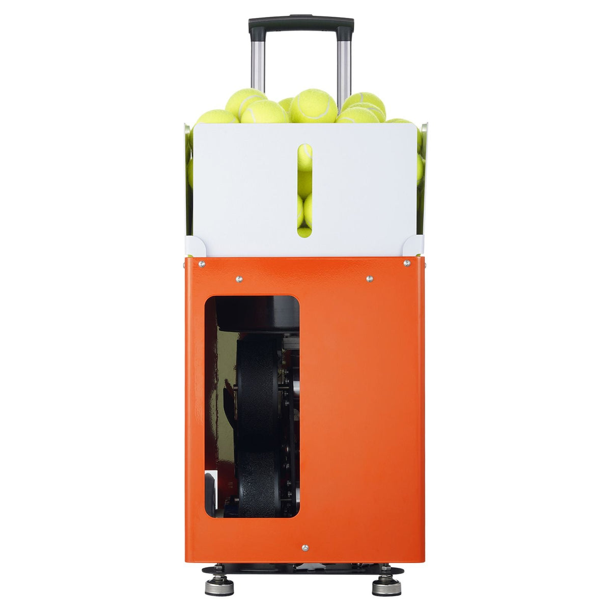 Tennis Ball Machine, Automatic Portable Tennis Ball Launcher, 100 Balls Tennis Training Practice Thrower, 5 Motors Multi-Mode Drills, 2+ Hours Play, Rechargeable Battery, App Remote Control