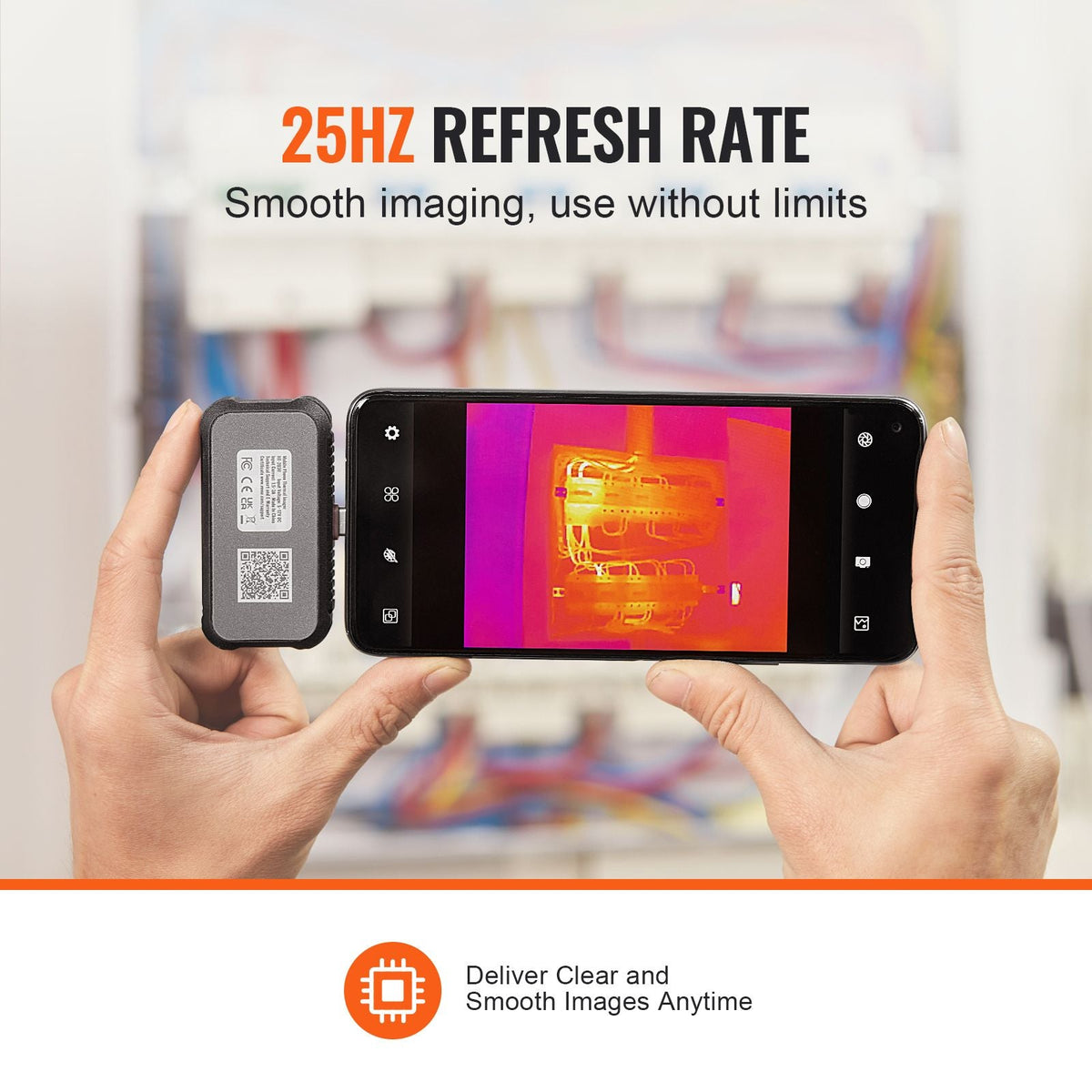 Thermal Imaging Camera for Android, 256 x 192 IR Resolution Infrared Thermal Imager with Visual Camera, 25Hz Refresh Rate Thermal Camera for Smartphone/Tablet, -4-1022 F Temperature Range, IP54