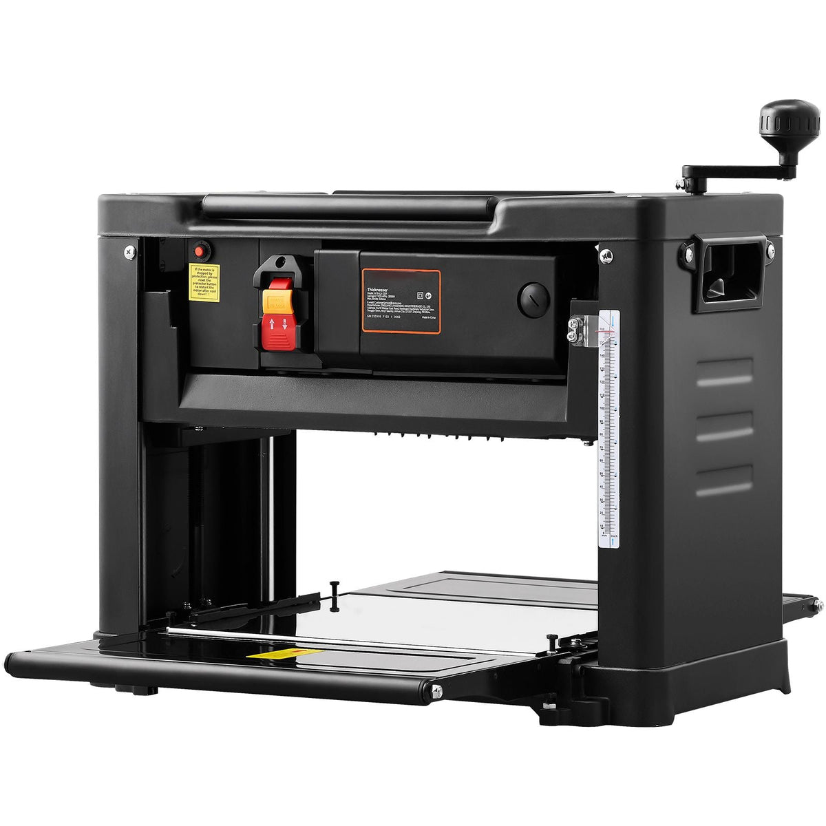 Thickness Planer, Single Speed, 13" Width Worktable Benchtop Planer, Two-Blade, 15-Amp 2000W Powerful Motor, 12" Extended Infeeding Table, Low Noise for both hard & soft wood material removal