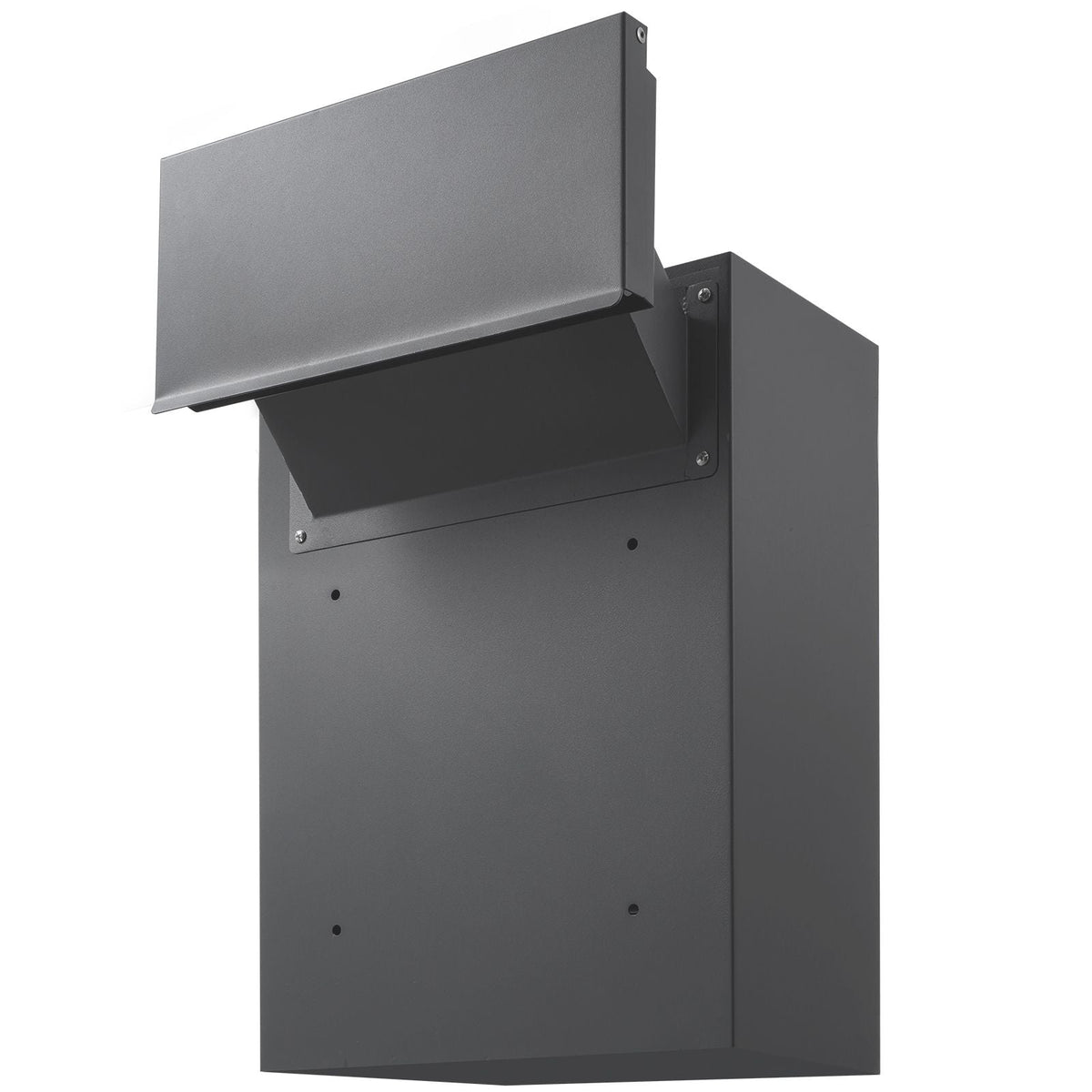 Through The Wall Drop Box, Heavy Duty Steel Through The Wall Mailbox with 2.8-7.9" 13" Combination Lock, 12.5x6.3x16.9 Mail Drop Box, Dark Gray