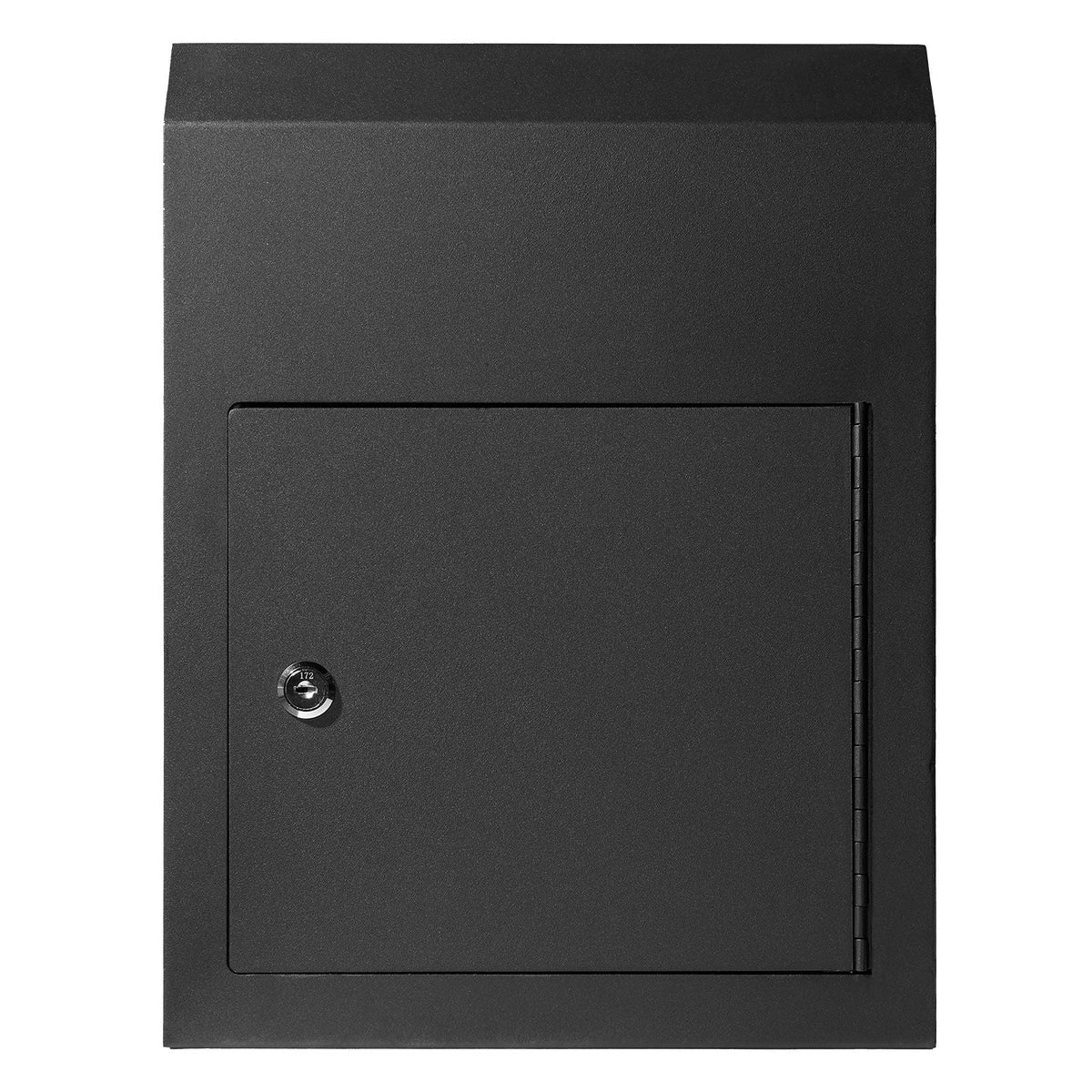 Through The Wall Drop Box, Heavy Duty Steel Through the Wall Mailbox with 2.8-7.9" 13" Combination Lock, 13x7x17" Mail Drop Box, Black