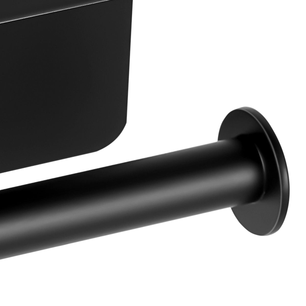 Toilet Paper Holder with Shelf, Fits Mega Rolls Size, Stainless Steel Rustproof Material, Wall Mounted with Screws and Double-Sided Tape, Toilet Roll Tissue Holder for Bathroom, Matte Black