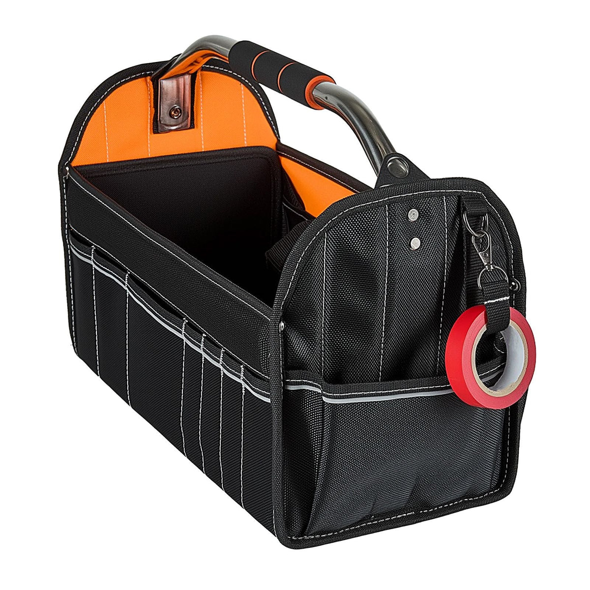 Tool Bag, 16.1 Inch, 33-Pocket Open Top Tool Tote, Electrical Maintenance Toolbox Organizer Storage with Handle, Adjustable Shoulder Strap, Portable Toolbag, for Professionals DIY & Jobsite Use
