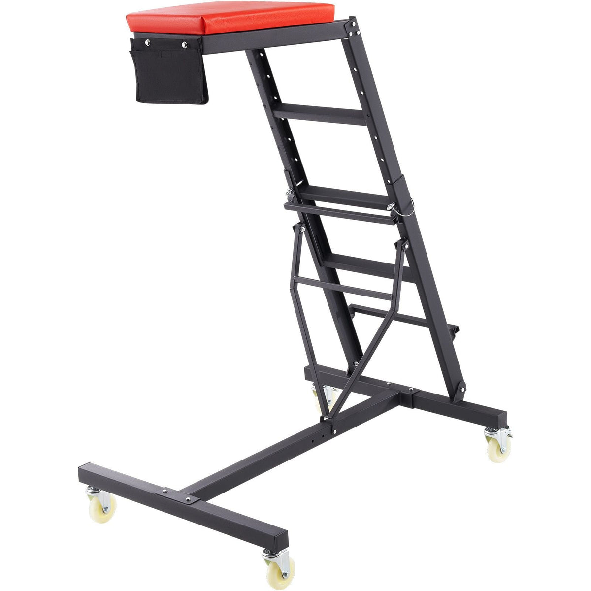 Top Automotive Creeper, Engine Creeper with Adjustable Height 45.7" to 66.3", 400 LBS Capacity High Creeper, 4 Swivel Caster Wheels, Heavy Duty Creeper for Auto Repair and Maintenance