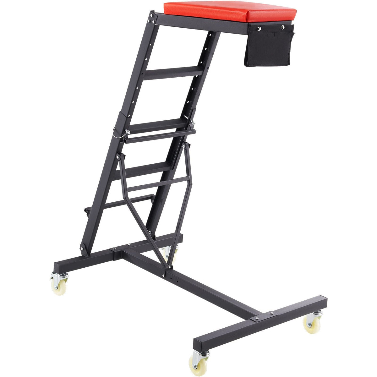 Top Automotive Creeper, Engine Creeper with Adjustable Height 45.7" to 66.3", 400 LBS Capacity High Creeper, 4 Swivel Caster Wheels, Heavy Duty Creeper for Auto Repair and Maintenance