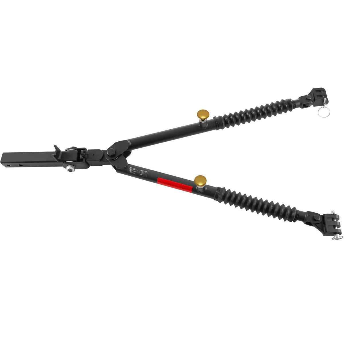 Tow Bar, 7500 lbs Towing Capacity with Ropes, Powder-Coating Alloy Steel Bumper-Mounted Universal Towing Bar with Max 52 inches Telescopic Rod, Fits 2-inch Connector, for RV Car Trailer Truck