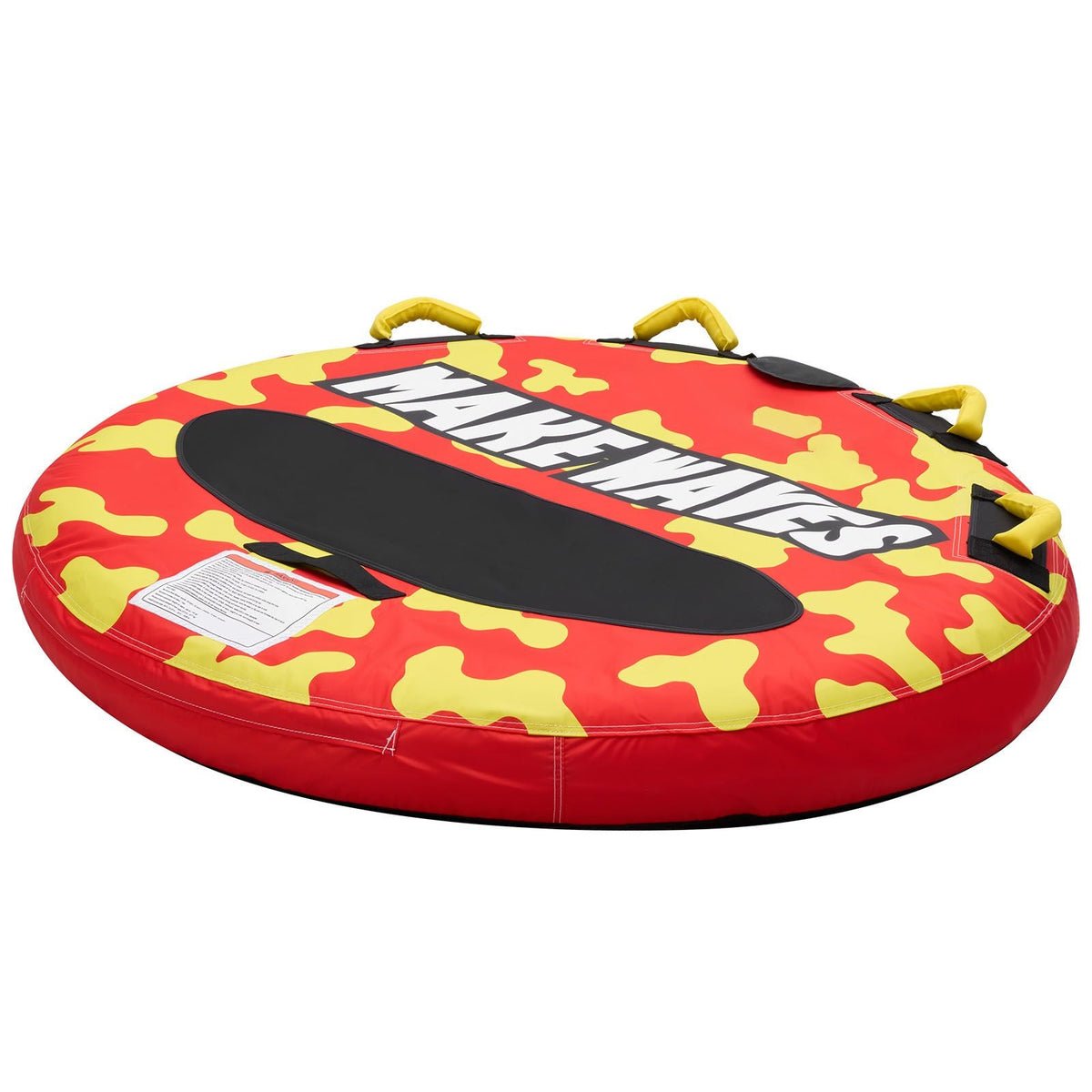Towable Tubes for Boating, 2-Rider Inflatable Boat Tubes and Towables, 340lbs Capacity Water Sport Tube for Boat to Pull - with Anti-Slip Pad, Full Nylon Cover, Padded Handles & Safety Valve