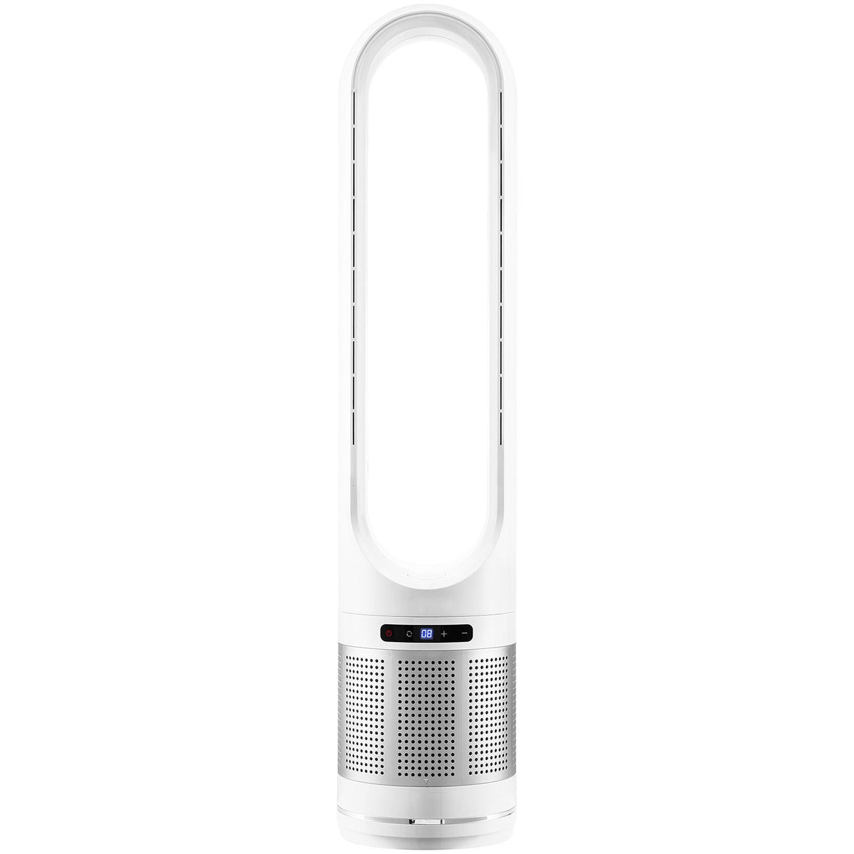 Tower Fan Bladeless, 15.4ft/s Velocity Floor Fan that Blows Cold Air, 80° Oscillating 8-Speed Fans, 8H Timer, Standing Fans with H13 HEPA Filtration, Remote Control & Air Purification Mode