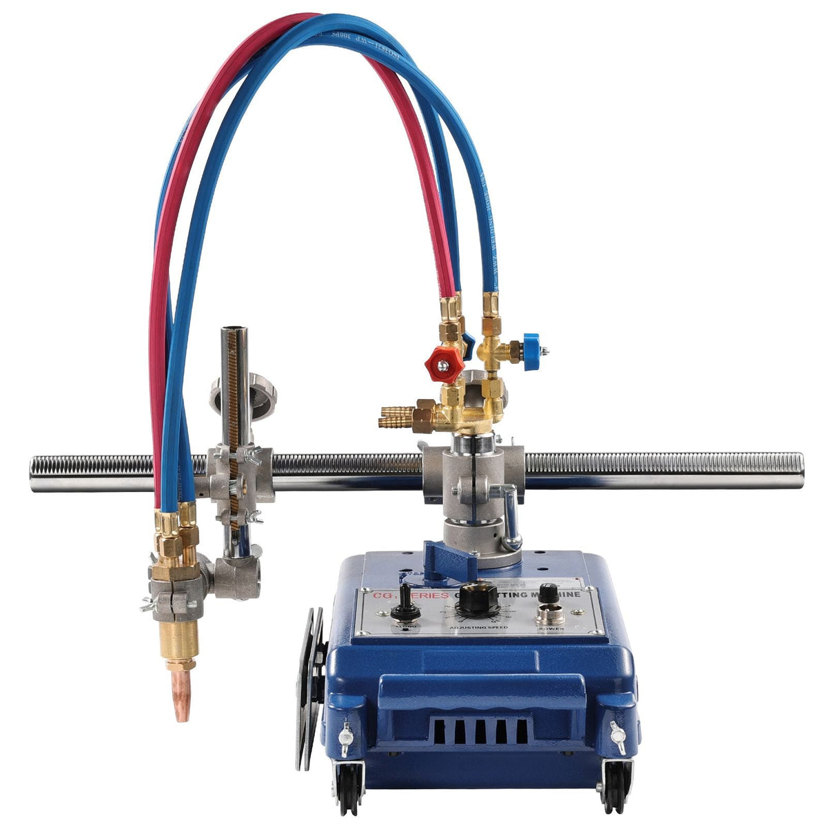 Track Torch Burner, 2"-30"/Min Straight Line Gas Cutting Machine for 0.2"-4" Thick Pipe, with 12-inch Track & 3 Tips, Automatic Flame Cutting Machine, Pipe Beveler Beveling Tool, 110V CG1-30
