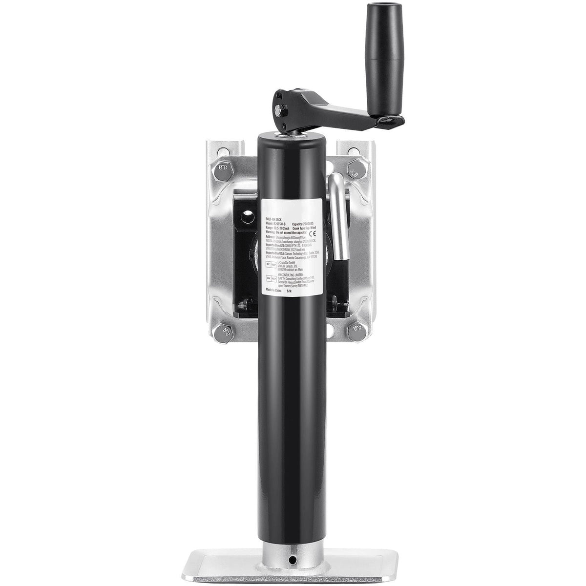Trailer Jack, 2000 lbs Dynamic Load Capacity, Heavy Duty Swivel Bolt-on Trailer Jack, 10" Lift Trailer Jack Stand with Handle for RV Trailer, Horse Trailer, Utility Trailer, and Yacht Trailer