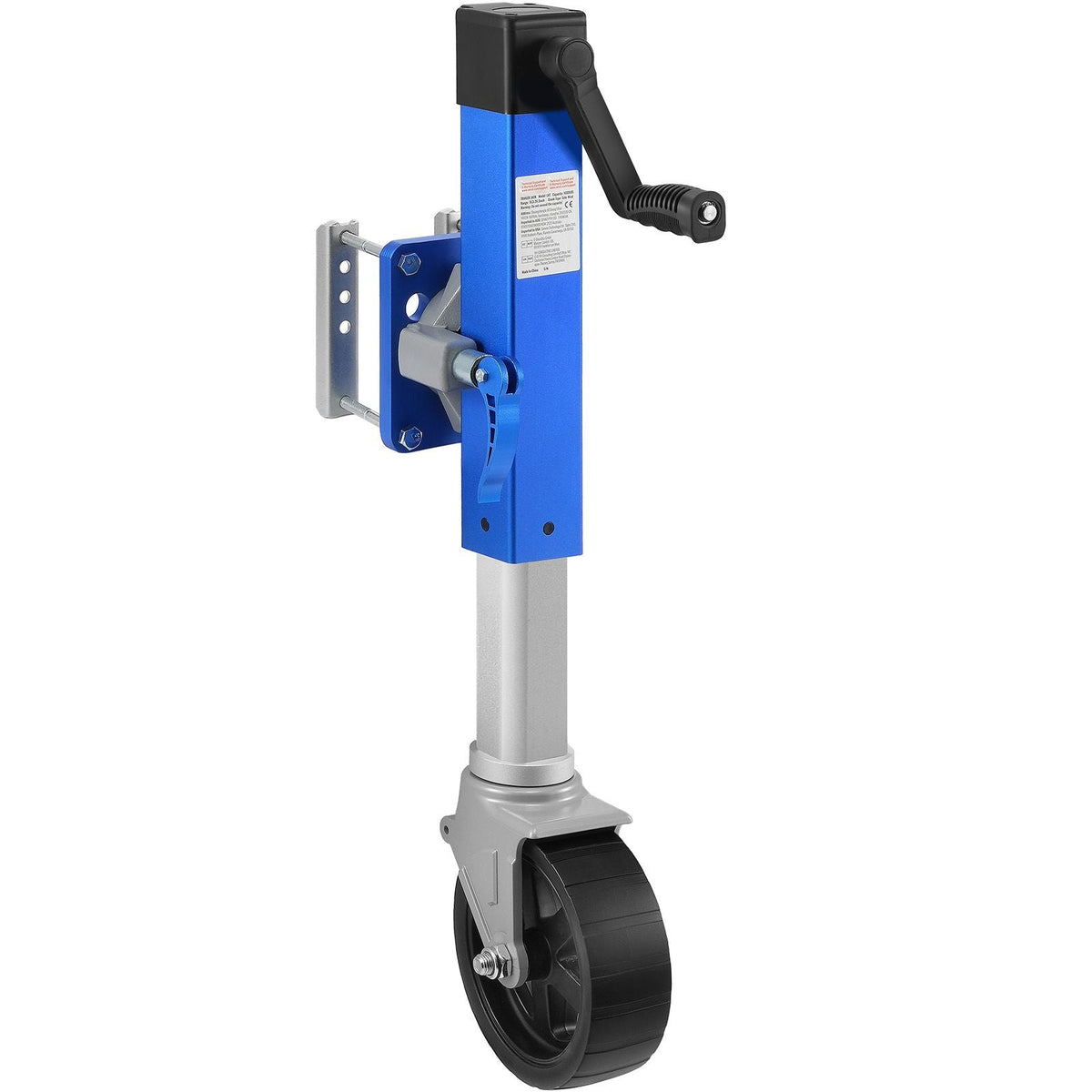 Trailer Jack with Wheel, 1600 lbs Heavy Duty Swivel Boat Trailer Jack PP Single Wheel, 10" Lift, Bolt-on Trailer Tongue Jack with Ergonomic Handle for RV, Boat, Horse Trailer, Utility Trailer