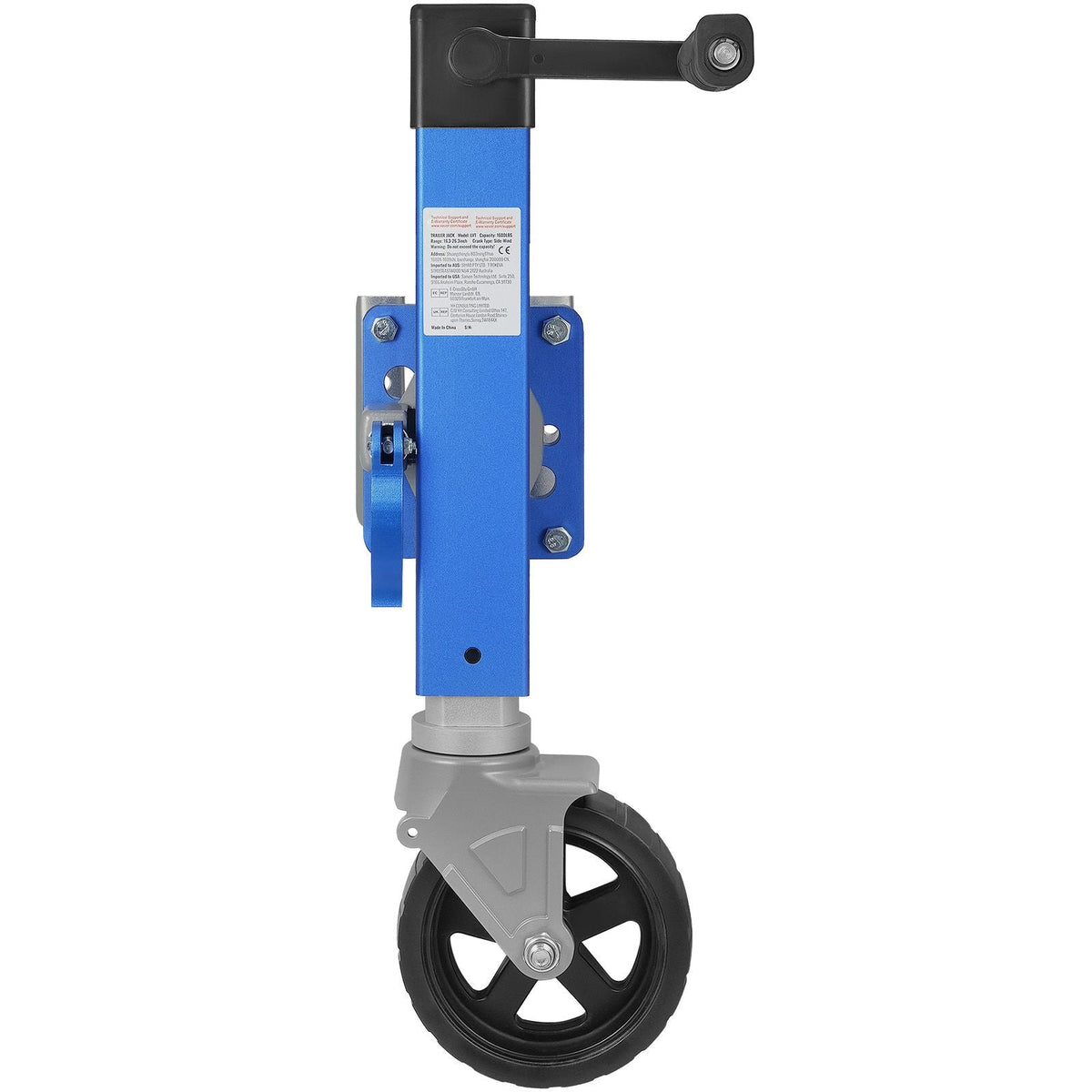 Trailer Jack with Wheel, 1600 lbs Heavy Duty Swivel Boat Trailer Jack PP Single Wheel, 10" Lift, Bolt-on Trailer Tongue Jack with Ergonomic Handle for RV, Boat, Horse Trailer, Utility Trailer