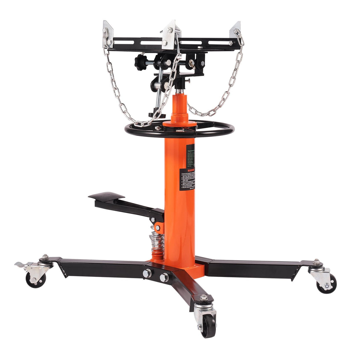 Transmission Jack, 1322 LBS Hydraulic Telescoping Transmission Jack, 32"-67" High Lift Floor Jack Stand with Foot Pedal, 360° Swivel Wheel, Hydraulic Transmission Jack Garage/Shop Lift Hoist