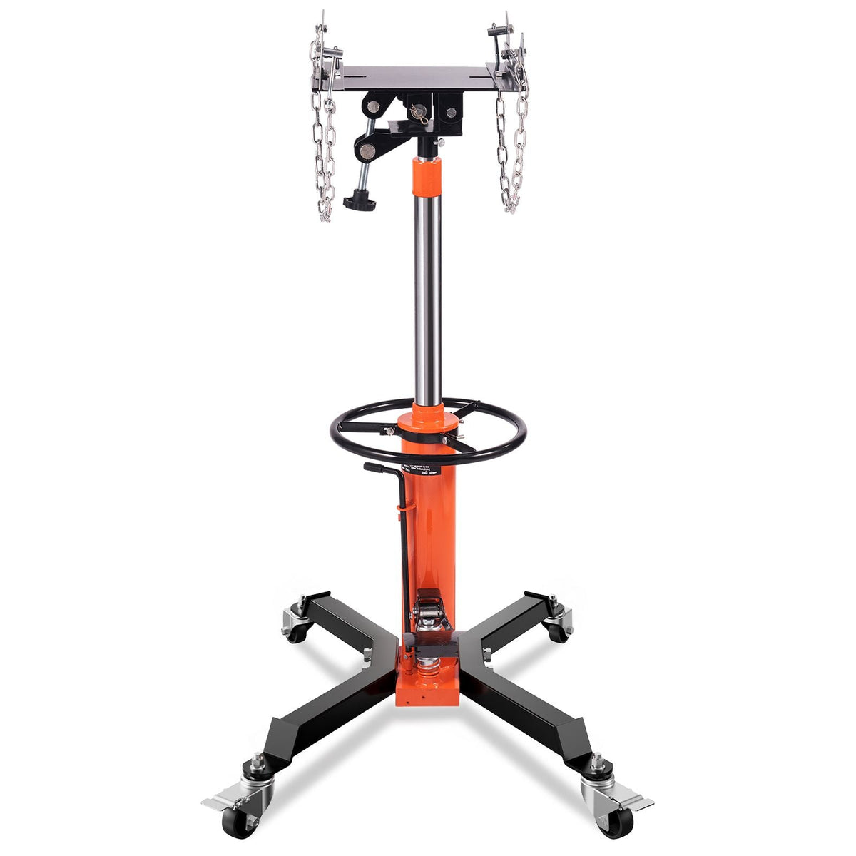 Transmission Jack, 1322 LBS Hydraulic Telescoping Transmission Jack, 32"-67" High Lift Floor Jack Stand with Foot Pedal, 360° Swivel Wheel, Hydraulic Transmission Jack Garage/Shop Lift Hoist