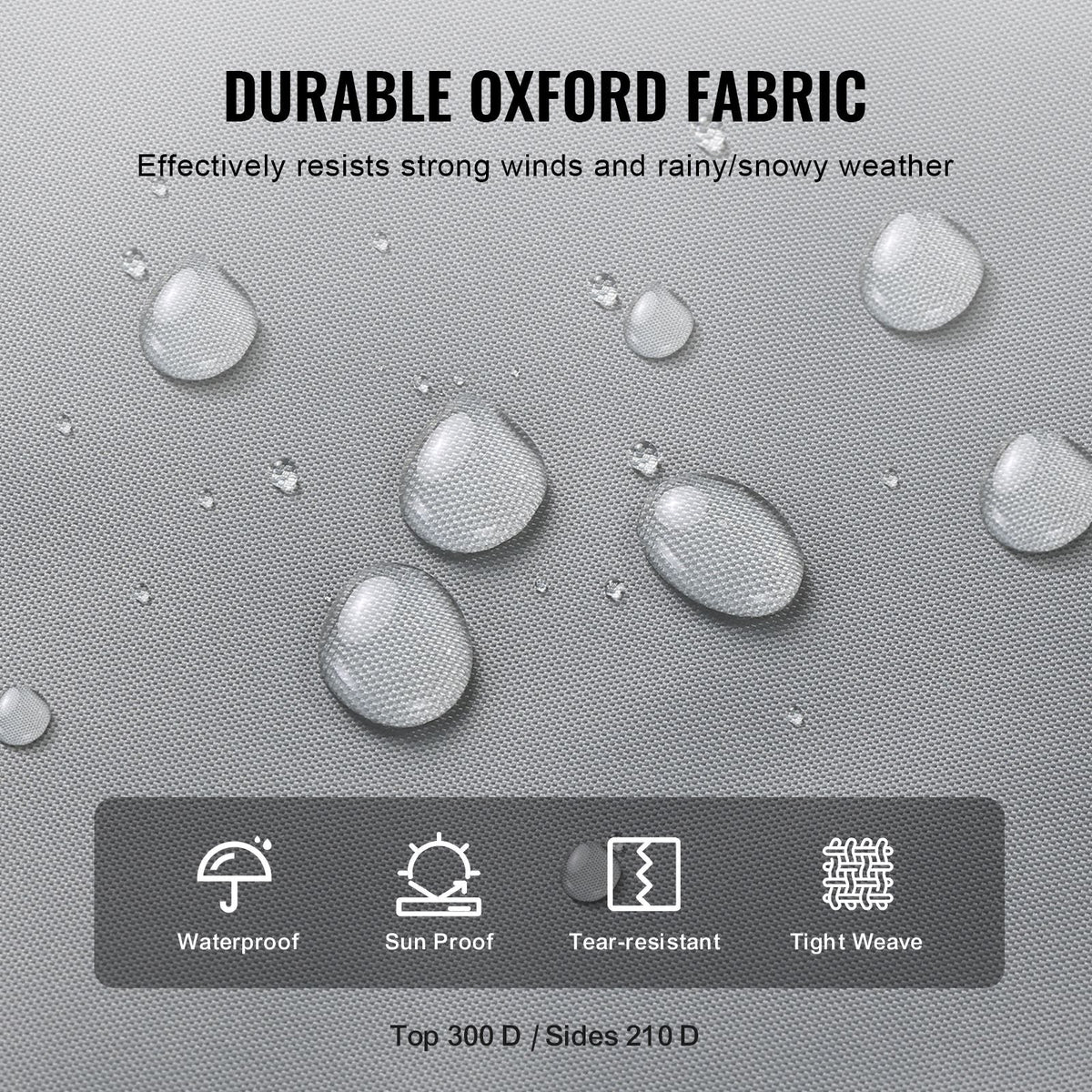 Travel Trailer Cover, 28-31 ft RV Cover, Top 300D Oxford Fabric Camper Cover, Waterproof, Windproof and Rip-Stop Class A RV Cover, with Storage Bag, Repair Patches, Straps and Tire Covers