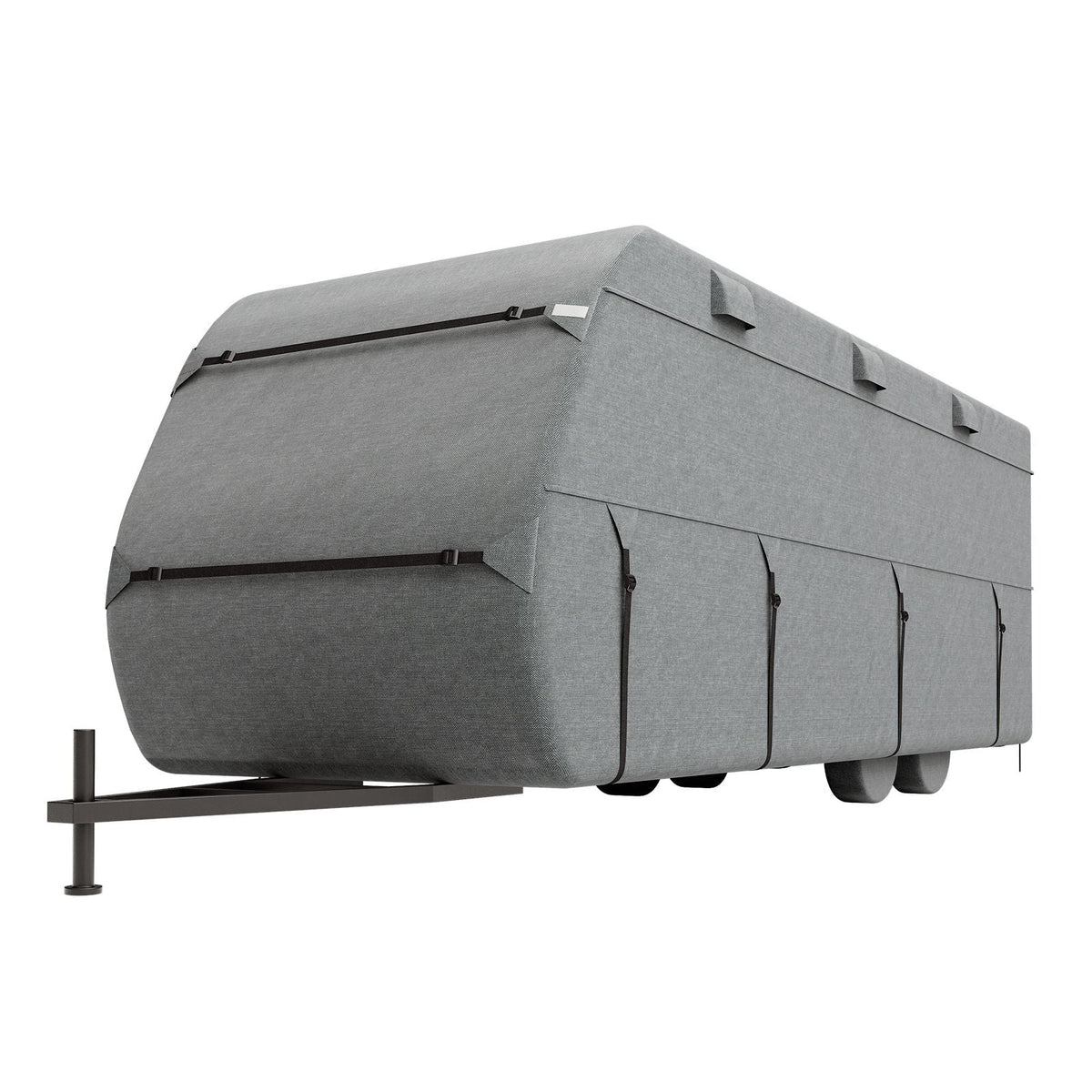 Travel Trailer Cover, 28-31 ft RV Cover, Top 300D Oxford Fabric Camper Cover, Waterproof, Windproof and Rip-Stop Class A RV Cover, with Storage Bag, Repair Patches, Straps and Tire Covers