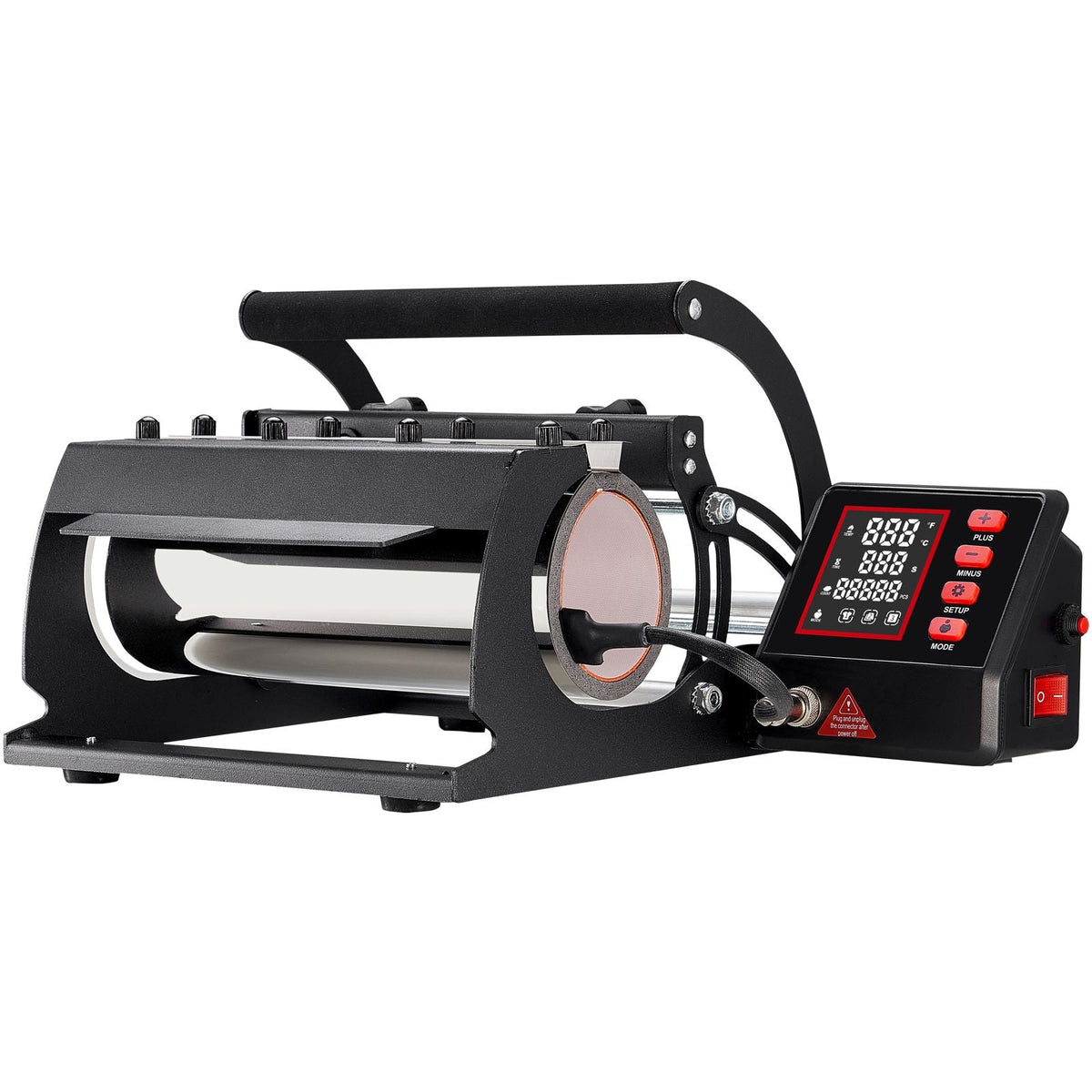 Tumbler Heat Press Machine, 11-30oz Mug Press, Heat Up Fast and Even, Tumbler Press with Sublimation Paper, Tape and Gloves, Temp and Time Setting, for Sublimation Tumblers, Cups, Mugs, Black