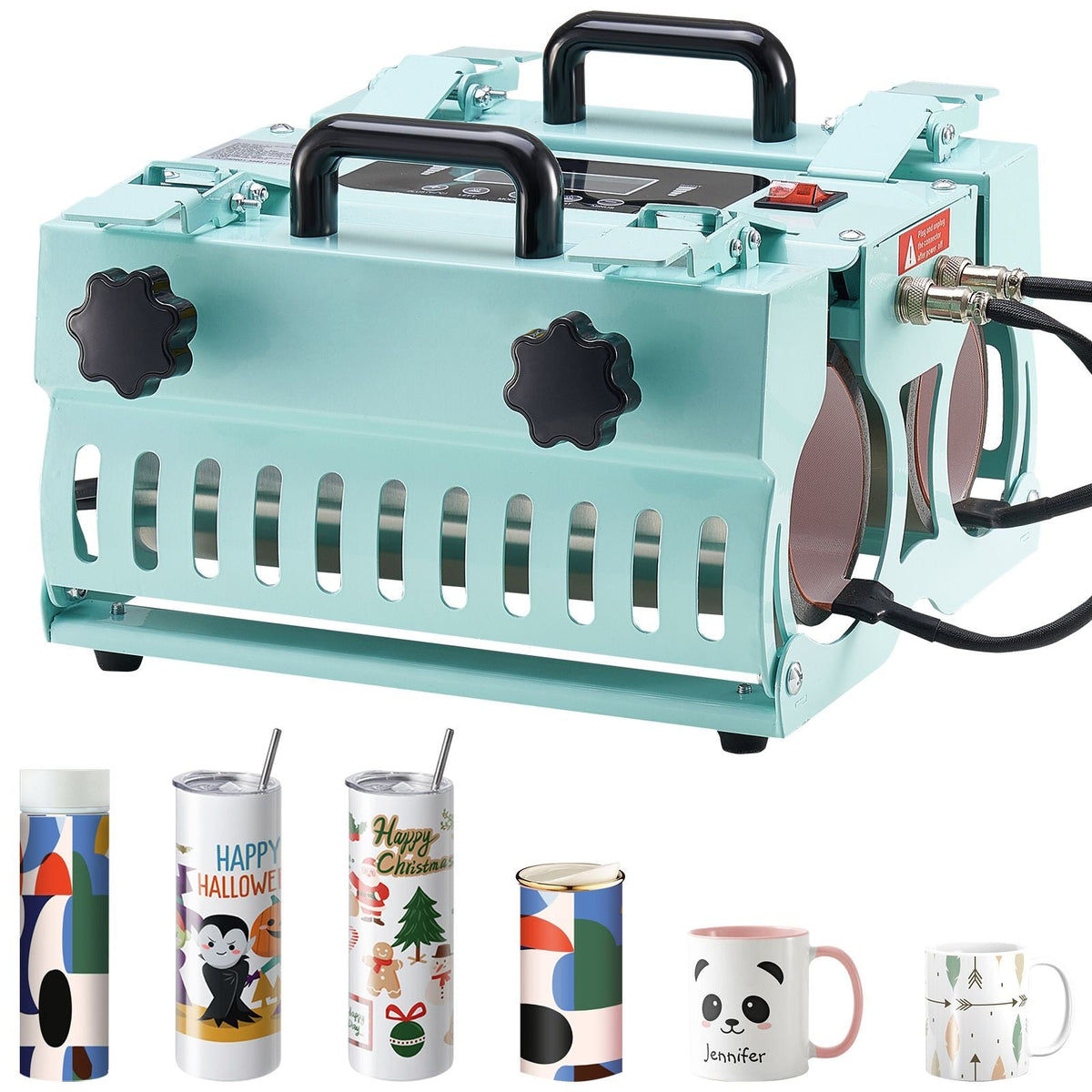 Tumbler Heat Press Machine, 2 Station Heaters, 11-30oz Mug Press, Heat Up Fast and Even, Tumbler Press with Dual Independent Display Screens, for Sublimation Tumblers, Cups, and Mugs