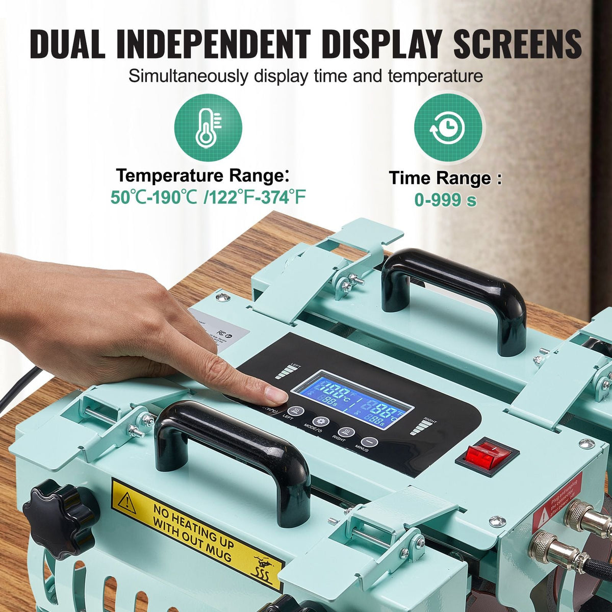Tumbler Heat Press Machine, 2 Station Heaters, 11-30oz Mug Press, Heat Up Fast and Even, Tumbler Press with Dual Independent Display Screens, for Sublimation Tumblers, Cups, and Mugs