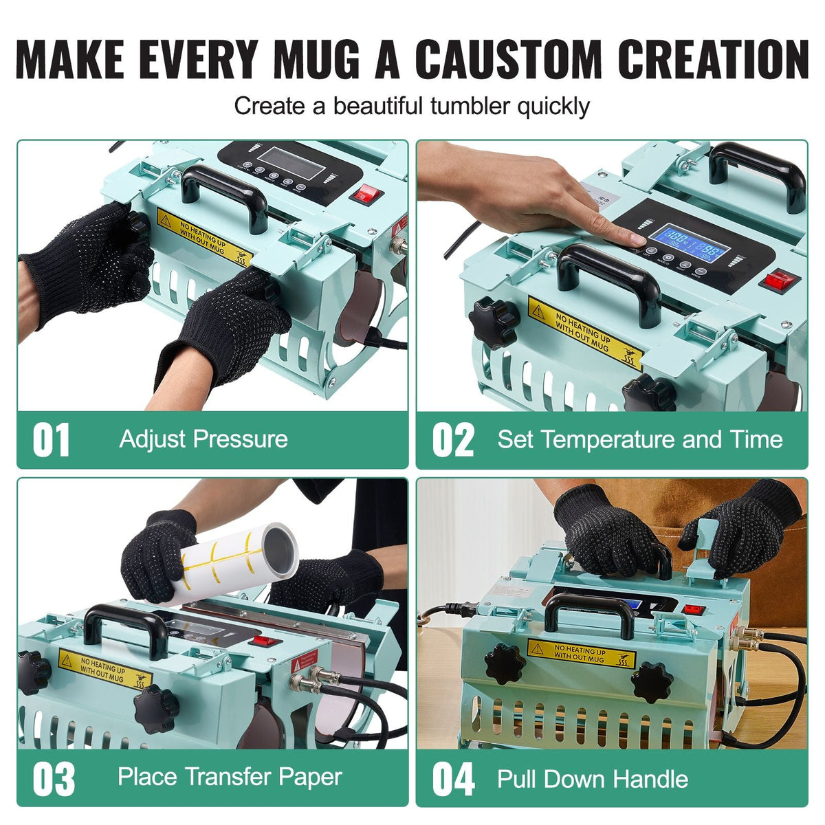 Tumbler Heat Press Machine, 2 Station Heaters, 11-30oz Mug Press, Heat Up Fast and Even, Tumbler Press with Dual Independent Display Screens, for Sublimation Tumblers, Cups, and Mugs