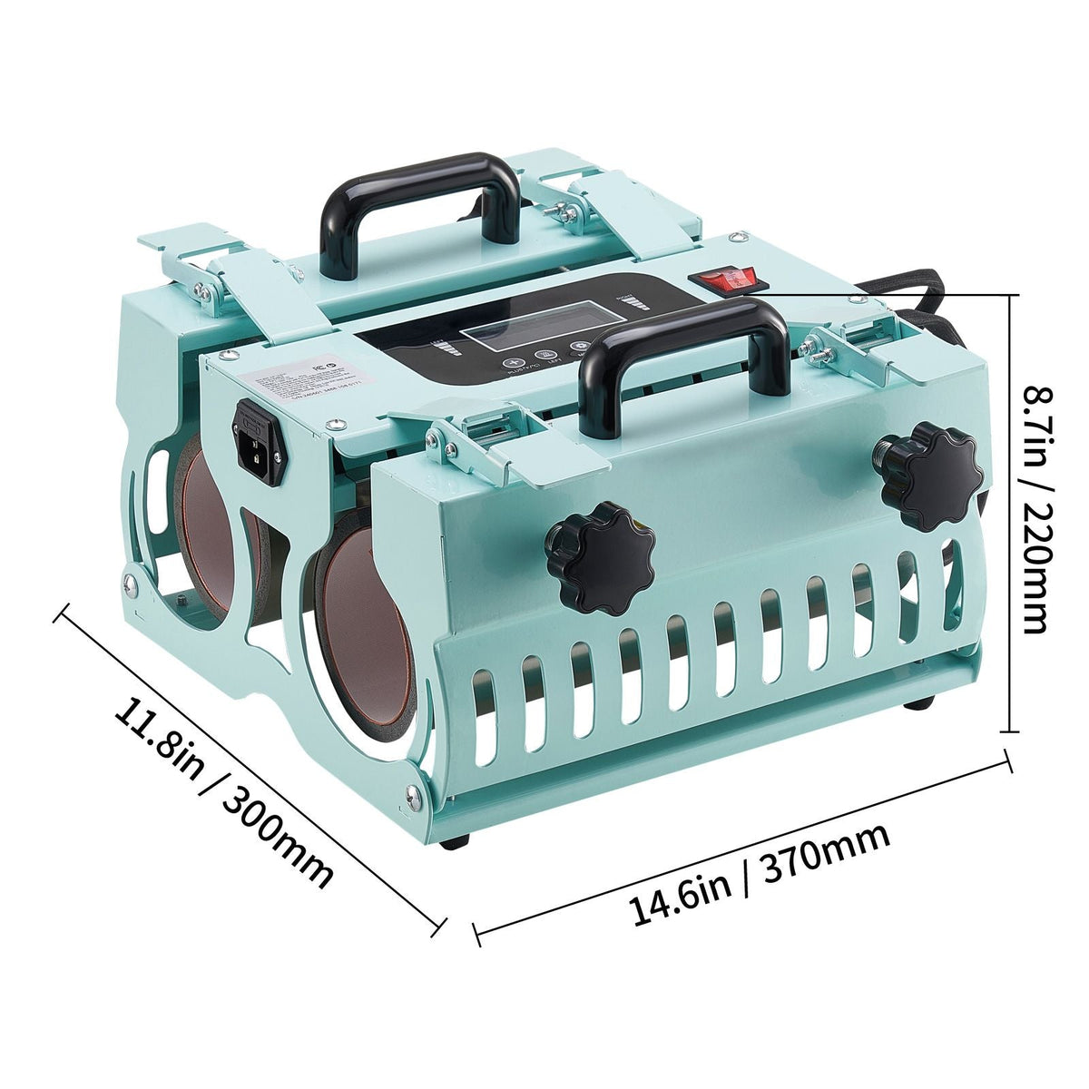 Tumbler Heat Press Machine, 2 Station Heaters, 11-30oz Mug Press, Heat Up Fast and Even, Tumbler Press with Dual Independent Display Screens, for Sublimation Tumblers, Cups, and Mugs