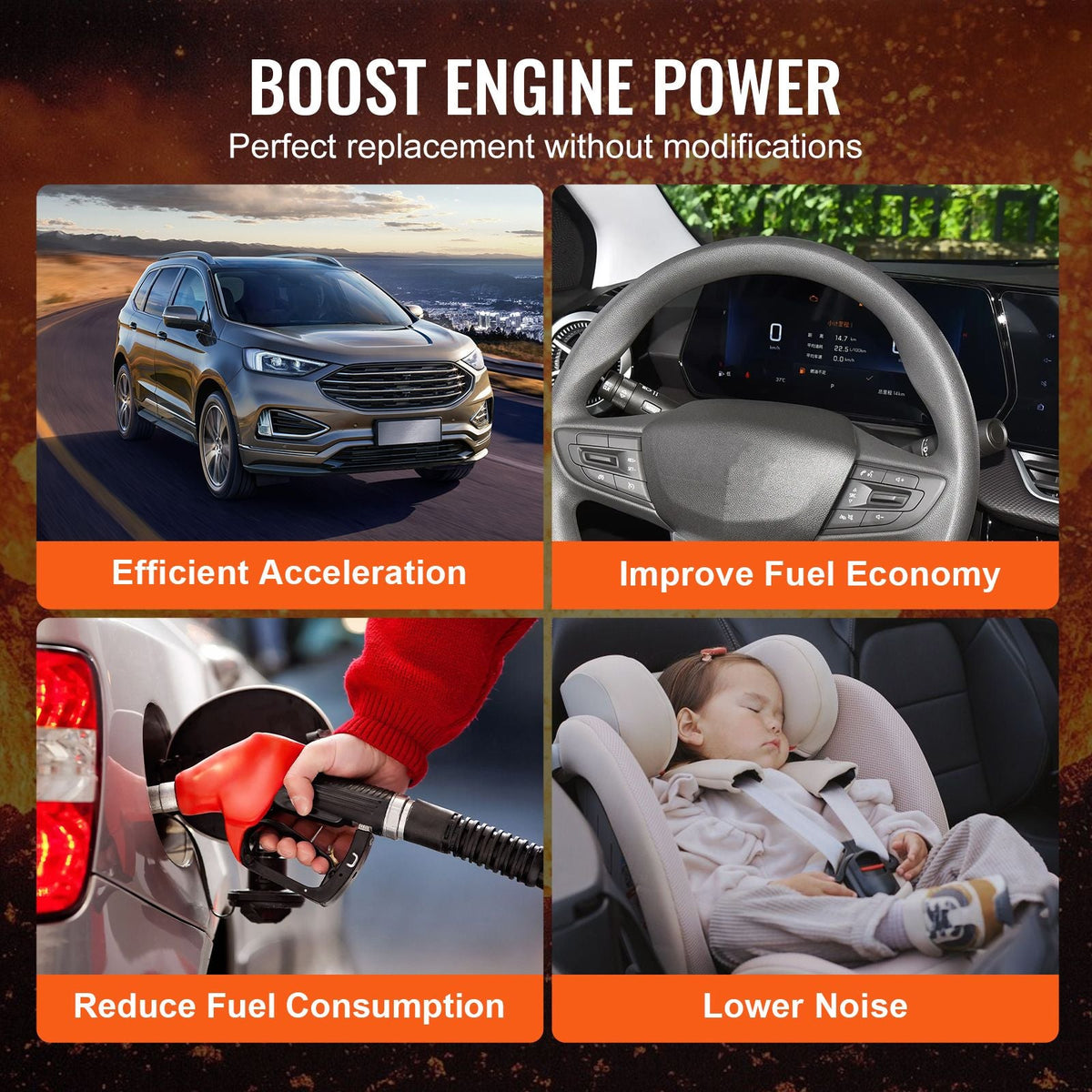 Turbo Turbocharger with Gasket Kit, Turbo Charger Replacement for Car Engines, Compatible with 1.5L-4.0L Engine Displacements, Heat Resistance Engine Turbocharger with K418 Alloy Impeller