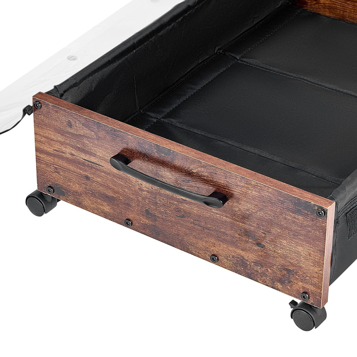 Under Bed Storage with Wheels, 25.6 x 18.1 x 7.1 inch Underbed Containers, Underbed Shoes Organizer with Lockable Wheels, Rolling Under the Bed Storage Bins for Clothes, Shoes, Blankets, 2 Pack